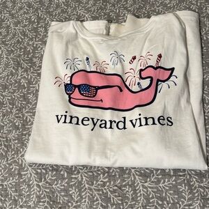 Vineyard Vines Womens White Long Sleeve Shirt fireworks